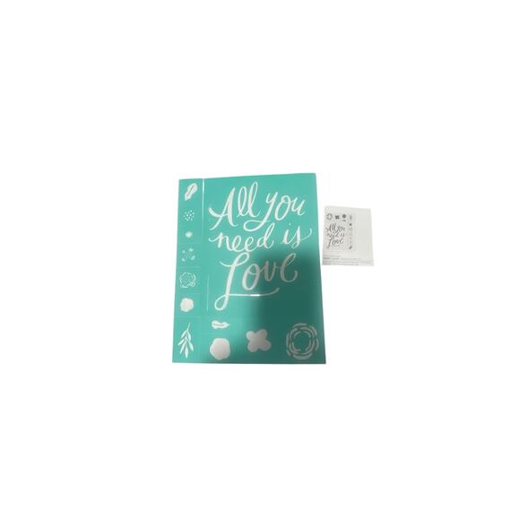 Chalk Couture All You Need Is Love 8.5 x 11 Reusable Transfer - Picture 4 of 6